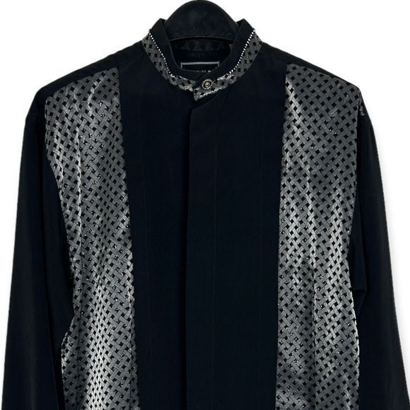 Vintage Pronti Collection By Phita‎ Men's Small Poly Rayon Bedazzled Sparkle - Picture 1 of 7